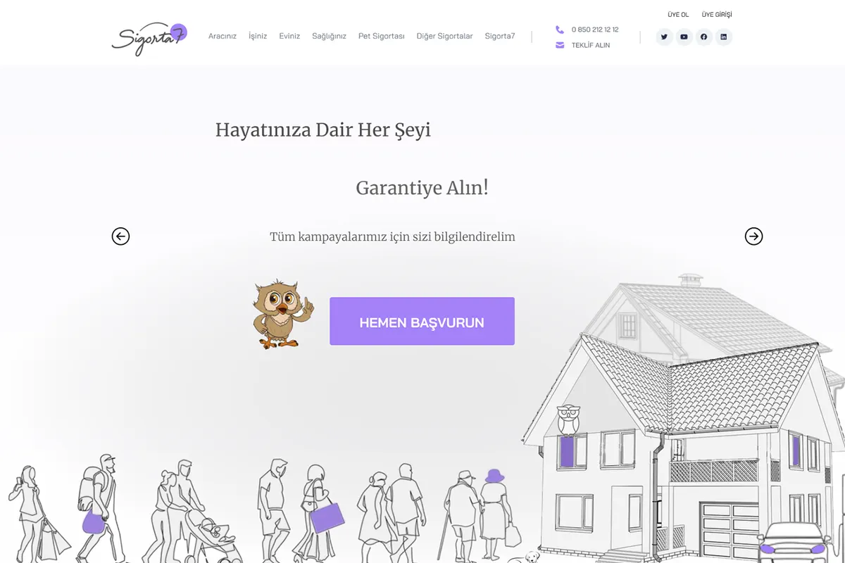 Insurance Company Website — Sigorta 7